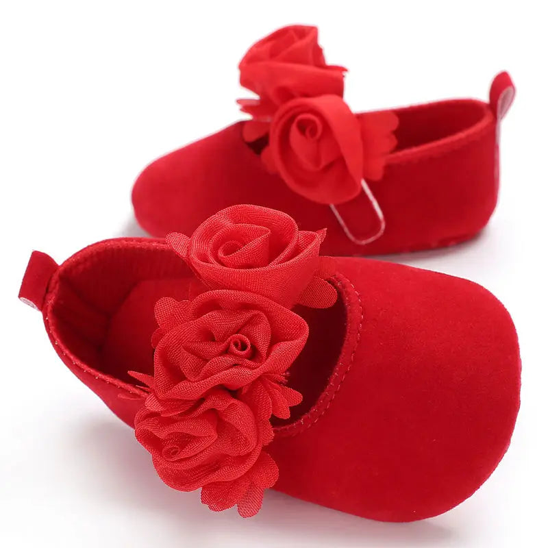 Infant Newborn Soft Sweet Mary Jane Baby Shoes Kids Wedding Party Dress Footwear Children Princess First Walker Baby Girl Shoes