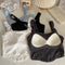 Women Embroid Letter Tank Tops With Bra Pad Casual Camis Y2K Crop Tops For Women Shoulder Belt Iron Ring Tank Tops