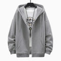 2023 US Size Zip Up Hoodies Autumn Hooded Sweatshirts Men's Hoodie Cardigan Solid Color Classic Jacket Men Coat Men Clothing