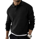 Autumn Winter Men's Sweater Knitted POLO Shirts Lapel Solid Color Knitted Pullover Social Streetwear Casual Business Men Clothin