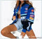 Autumn Varsity Jacket Long Sleeve Motorcycle Jacket Racing Baseball Jacket Women Y2k Printed Casual Loose Coat Single-breasted