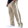 2024Spring and Autumn New Men's Trousers Texture Jacquard Single-Breasted Side Stripe Loose plus Size Casual Pants Sweatpants