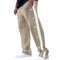 2024Spring and Autumn New Men's Trousers Texture Jacquard Single-Breasted Side Stripe Loose plus Size Casual Pants Sweatpants