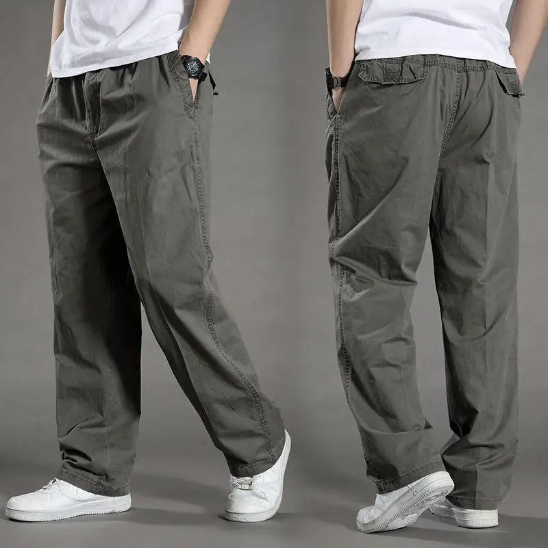 95%Cotton Men's Cargo Pants Summer Work Wear Spring New In Large Size Casual Climbing Joggers Sweatpants Hombre Autumn Trousers