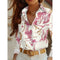 Women's Fashionable New Long-Sleeved Shirt 3d Stripe Print Single-Breasted Shirt Tops Autumn Comfortable Button Shirts Plus Size
