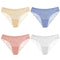 TrowBridge 4PCS Women's Panties Sweet Lace Underwear Sexy Lingerie Soft Silk Satin Female Briefs Hollow Out Mesh Cozy Underpants