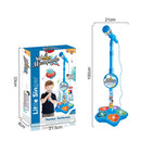 Kids Microphone with Stand Karaoke Mic Speaker with Lights Music Instrument Toys Singing Machine Birthday Gift for Girl Boy