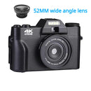 4K HD Professional Digital Camera Camcorder WIFI Webcam Wide Angle 16X Digital Zoom 48MP Photography 3 Inch Flip Screen Recorder
