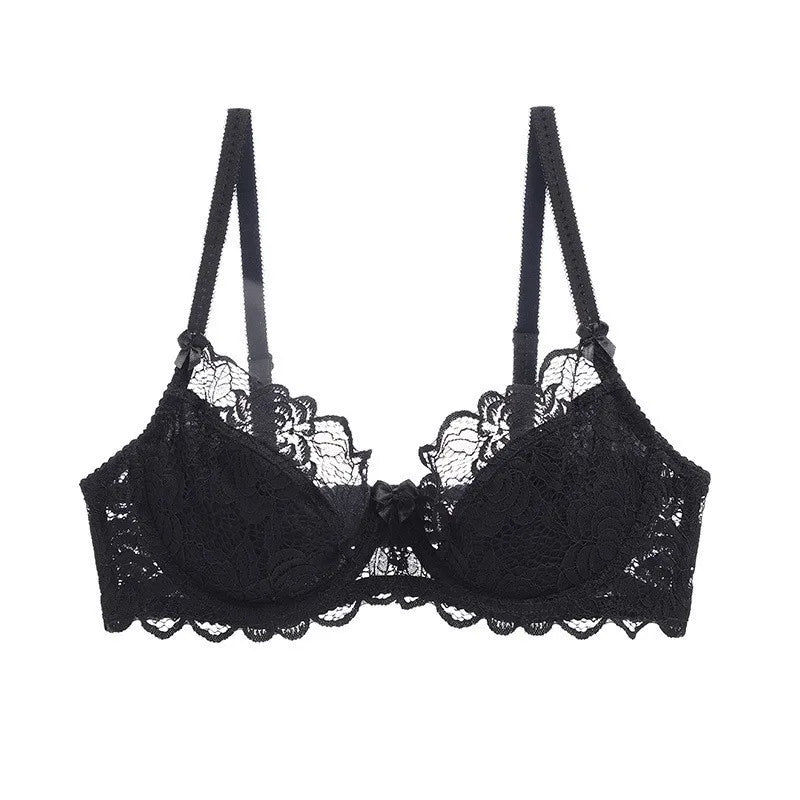 Women Sexy Lace Bra Thin Gathering Steel Ring Lingerie Breathable Underwear Elegant Casual Female Bralette