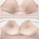 Backless Strapless Bra Push Up Plus Size Women Bralette Wire Free Sexy Lace Thin Dots Mesh Lingerie Worldcup Low Back Underwear