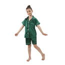 teenager loungewear children home clothing kids pajamas set girls silk satin pijama boys sleepwear baby nightgowns for 3-13Y