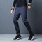 New Men Running Pants Ice silk elastic Breathable stripe Quick Dry Training Fitness Zip Pocket Joggings Pant Male Gym Sweatpants
