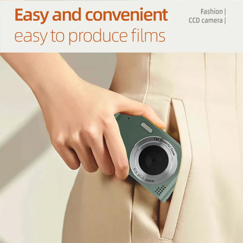 4K Digital Camera Camcorder 48MP Digital Video Camera 2.4" Screen 16X Digital Zoom Anti-shake Face Detection Beauty Effect