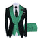 Men Suits 3 Pieces Tailored Best Man Groom Wedding Tuxedo Slim Fit Jacquard Two-color Blazer Jacket  Vest Pants Tuxedo Clothing