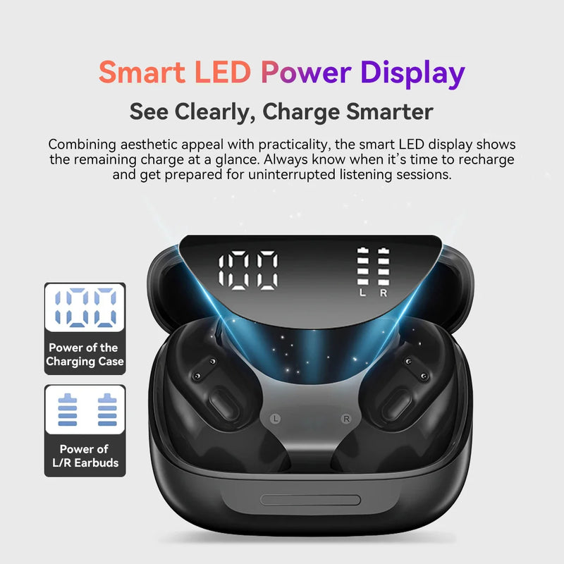 Blackview Airbuds 200 Headset Open-Ear Wireless Headphones Touch Control Sports Air Conduction Bass ENC Earphones 500mAh IP68