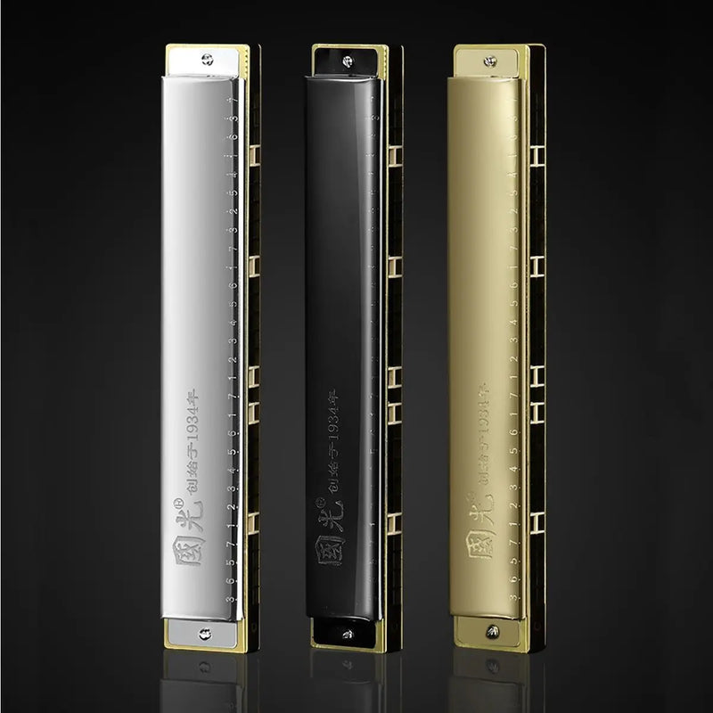 28 Holes Harmonica Accent / Polyphony C Key Harmonica rofessional Harmonica Tremolo Mini Harps Woodwind Instruments