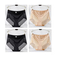 4pcs Sexy Lace Panties Women's Underpants Large Size Mid-Rise Waist Briefs Breathable Lift buttocks Female Underwear