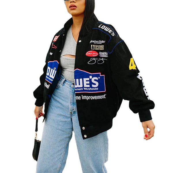 2024 Fall Hot Women's Bomber Jacket Street Casual Sports Trend Hip Hop Harajuku Style Jacket Outdoor Motorcycle Top