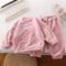 Winter Flannel Kids Sets Solid Warm Children Pajamas Sets Homewear Two-piece Set  for Baby Boys Girls Kids Boutique Clothes