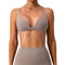 Women Soft Slimming Shockproof Quick Dry Supportive V Neck Running Bra Gym Sports Running Fitness Yoga Bra