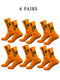 6 pairs of football socks, men's and women's mid length anti slip training socks, thickened professional sports socks