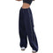 Y2K Baggy Cargo For Women Drawstring Elastic Low Waist Parachute Sweatpants Loose Hippie Pants Trousers