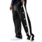 2024Spring and Autumn New Men's Trousers Texture Jacquard Single-Breasted Side Stripe Loose plus Size Casual Pants Sweatpants