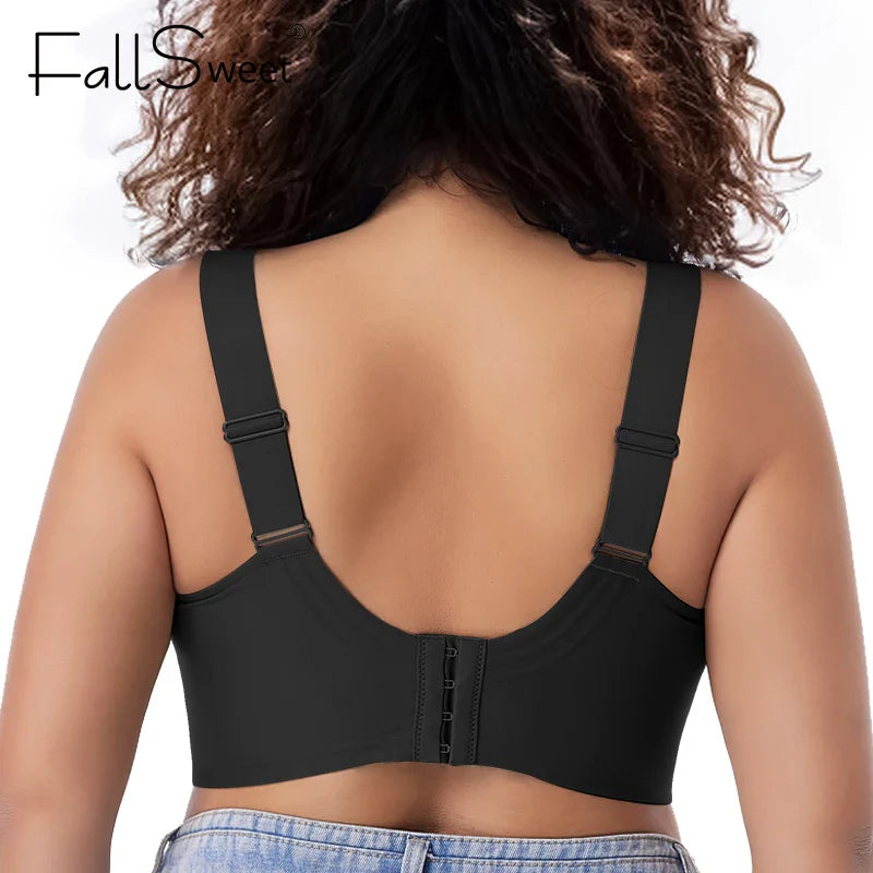 FallSweet Plus Size Bra for Women Push Up Bras Seamless Wireless Bralette Comfor Thin Cup Brassiere Sexy Ladies Lingrie M-6XL