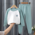 Children's velvet warm suit, autumn clothes and pants for big children, underwear for boys and girls, home clothes for babies Un
