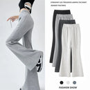 Matching Basic Women's Sweatpant Casual Lady's Sportswear New In Female Flare Pants Drawstring Wide Leg Pant Boot Cut Trousers