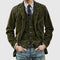 2025 Autumn Winter Men's Coat Jackets Corduroy Casual Suits With Shoulder Pads Fashion Lapel Long-Sleeved Solid Jacket Models