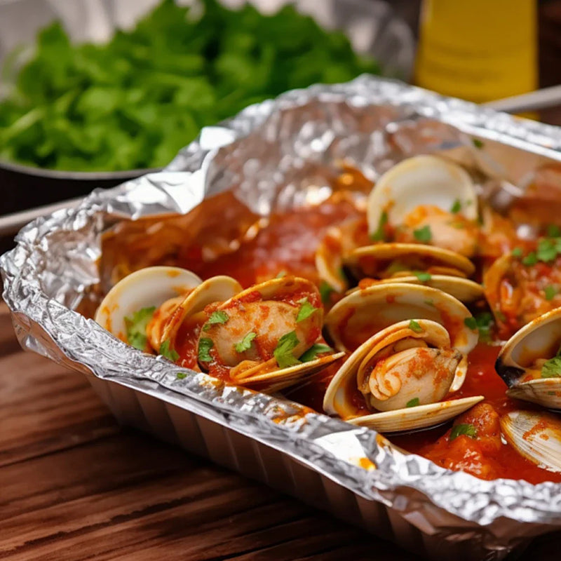 1-5PCS Disposable Tin Foil Paper Food Grade Aluminum Foil Roll Air Fryer Tin Foil Barbecue Oven Baking Paper Kitchen Accessories