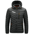 Men's Winter Thermal Jacket Moto Poc Cycling Hooded Warm Coat Outdoor Windbreaker Mountain Bike Cothing MTB Bicycle Down Jackets