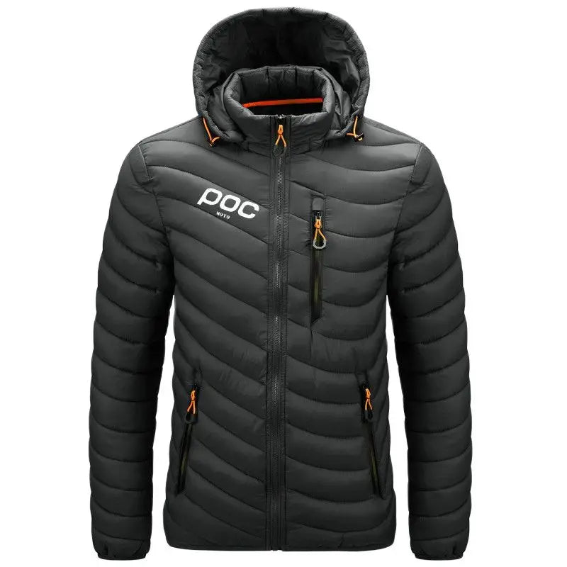 Men's Winter Thermal Jacket Moto Poc Cycling Hooded Warm Coat Outdoor Windbreaker Mountain Bike Cothing MTB Bicycle Down Jackets