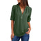 S-5XL Ladies Loose Blouse Chiffon Shirt Zipper V-Neck Half Sleeve Shirts Casual Office Lady Sexy Blouse Shirt Tops Multi Colors