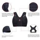 BurVogue Front Buckle Sports Bras Breathable Push Up Adjustable Wide Strap Post-Surgical Support Bra Solid Padded Stretch Vest