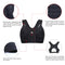 BurVogue Front Buckle Sports Bras Breathable Push Up Adjustable Wide Strap Post-Surgical Support Bra Solid Padded Stretch Vest