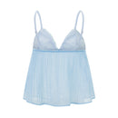 Women y2k Fairy Pleated Mesh Sheer Camisole Mini Bowknot Front Spaghetti Strap V-Neck Lace Cropped Tops Clubwear Streetwear