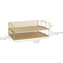 Gold File Desk Organizer - 2-Tier Paper Tray - Document and Letter - Elegant Inbox Office Acce