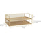 Gold File Desk Organizer - 2-Tier Paper Tray - Document and Letter - Elegant Inbox Office Acce