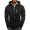 Solid Color Men Hooded Jacket Casual Long Sleeve Hoodie Zipper Gym Sports Hoodie Fashion