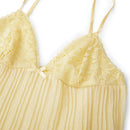 Women y2k Fairy Pleated Mesh Sheer Camisole Mini Bowknot Front Spaghetti Strap V-Neck Lace Cropped Tops Clubwear Streetwear