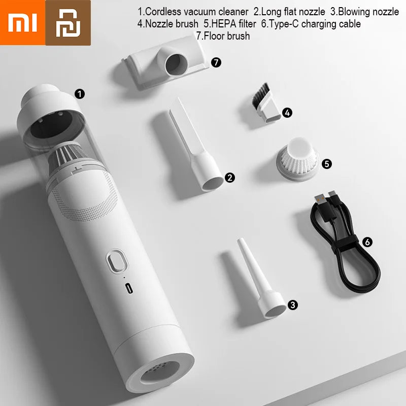 Youpin Xiaomi Vacuum Cleaner Powerful Wireless Car Mini Portable Handheld For Home Appliance Cleaning Machine Car Cleaner Tool