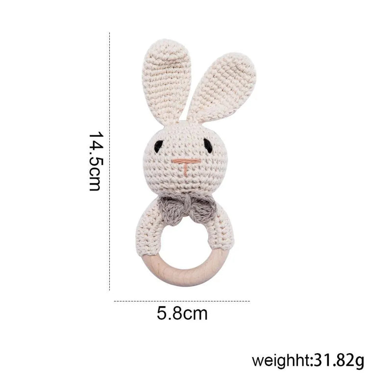 1PC Wooden Baby Rattles Toy Rotating Animal Shaped Matching Blocks Toy Baby Exercise Coordination Puzzle Montessori Toy Kid Gift