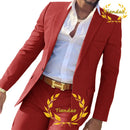 Suit for Men2-Piece Business Jacket Pants Khaki Wedding Best Man Tuxedo Slim Fit Formal Blazer Set Custom