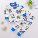 2024 New Kids Boys Girls Pajama Sets Cartoon Print Long Sleeve Cute T-Shirt Tops with Pants Toddler Baby Autumn Sleeping Clothes