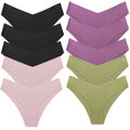 WHPC 10PCS/Set Women's Panties Seamless Fashion V-Cut Underwear Sexy Lingerie Comfort Sports Briefs Breathable Female Underpants