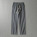 Plus Size 8XL 9XL Pants Men's Solid Cotton Linen Loose Casual Trouser Fashion Drawstring Straight Joggers Vintage Sweatpants Men
