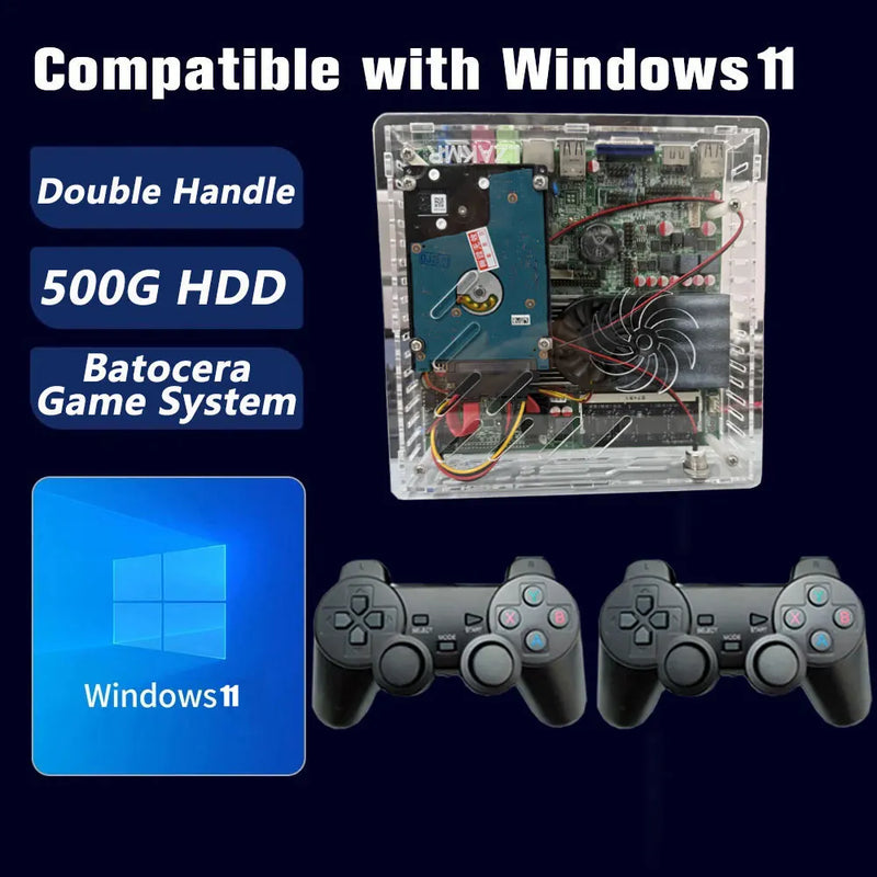 LZAKMR 1037u 4G RAM Retro Super Console U7 500G HDD over 70000+ Classic Games for Wii PS2 SS DC PSP GameCube Plug and Play on TV