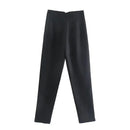 TRAF Ladies Pants Office Wear Black Pink White Pants for Women Fashion High waist Formal Pants Office outfits Pencil Trousers